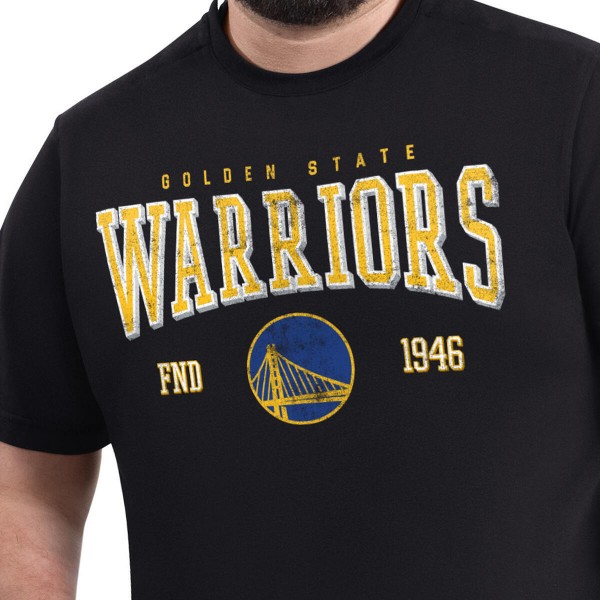 Golden State Warriors G-III Sports by Carl Banks Black Adaptive Classic Team Spirit Short Sleeve T-Shirt