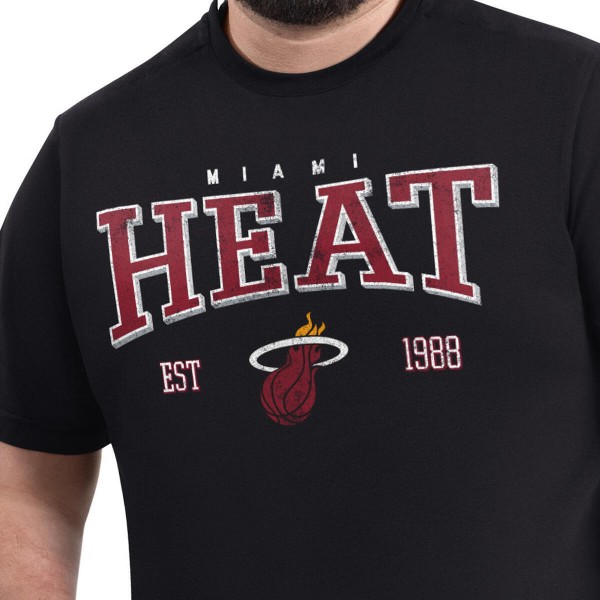 Miami Heat G-III Sports by Carl Banks Black Adaptive Classic Team Spirit Short Sleeve T-Shirt