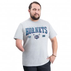 Charlotte Hornets G-III Sports by Carl Banks Gray Adaptive Classic Team Spirit Short Sleeve T-Shirt