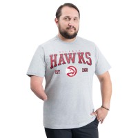 Футболка Atlanta Hawks G-III Sports by Carl Banks Gray Adaptive Classic Team Spirit