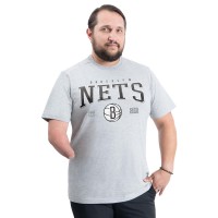 Brooklyn Nets G-III Sports by Carl Banks Gray Adaptive Classic Team Spirit Short Sleeve T-Shirt