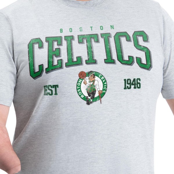 Boston Celtics G-III Sports by Carl Banks Gray Adaptive Classic Team Spirit Short Sleeve T-Shirt