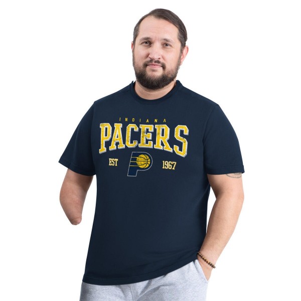 Indiana Pacers G-III Sports by Carl Banks Navy Adaptive Classic Team Spirit Short Sleeve T-Shirt