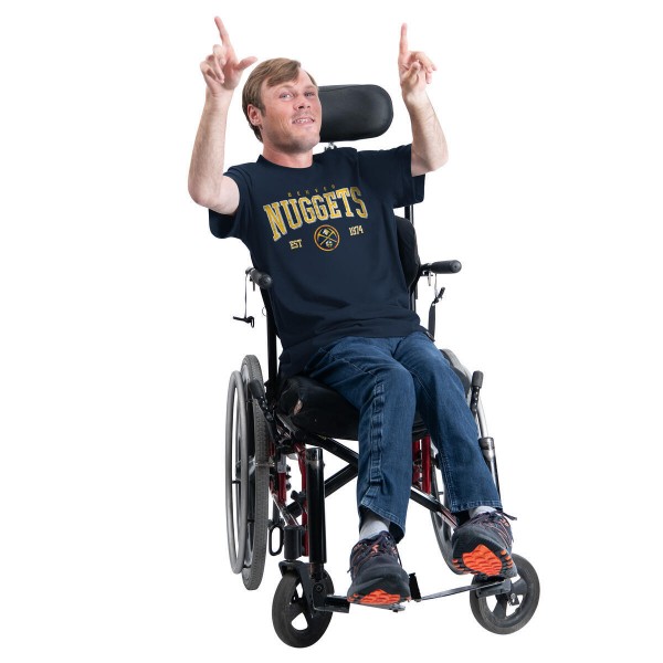Denver Nuggets G-III Sports by Carl Banks Navy Adaptive Classic Team Spirit Short Sleeve T-Shirt