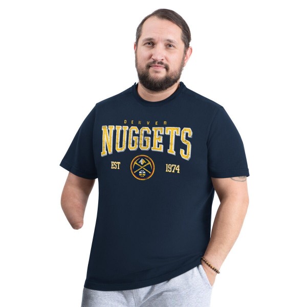 Denver Nuggets G-III Sports by Carl Banks Navy Adaptive Classic Team Spirit Short Sleeve T-Shirt