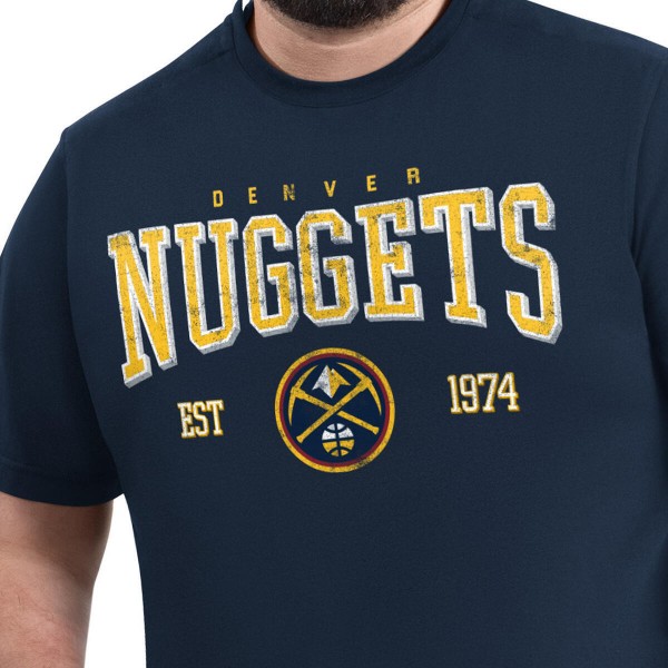 Denver Nuggets G-III Sports by Carl Banks Navy Adaptive Classic Team Spirit Short Sleeve T-Shirt