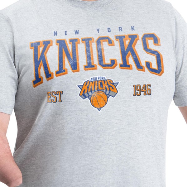 New York Knicks G-III Sports by Carl Banks Gray Adaptive Classic Team Spirit Short Sleeve T-Shirt