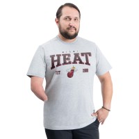 Miami Heat G-III Sports by Carl Banks Gray Adaptive Classic Team Spirit Short Sleeve T-Shirt