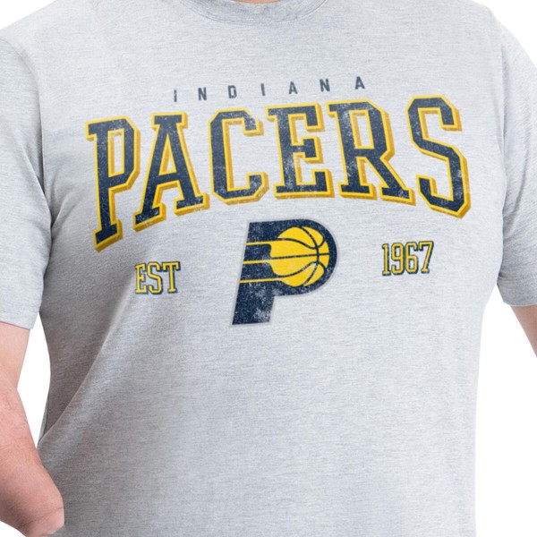Indiana Pacers G-III Sports by Carl Banks Gray Adaptive Classic Team Spirit Short Sleeve T-Shirt