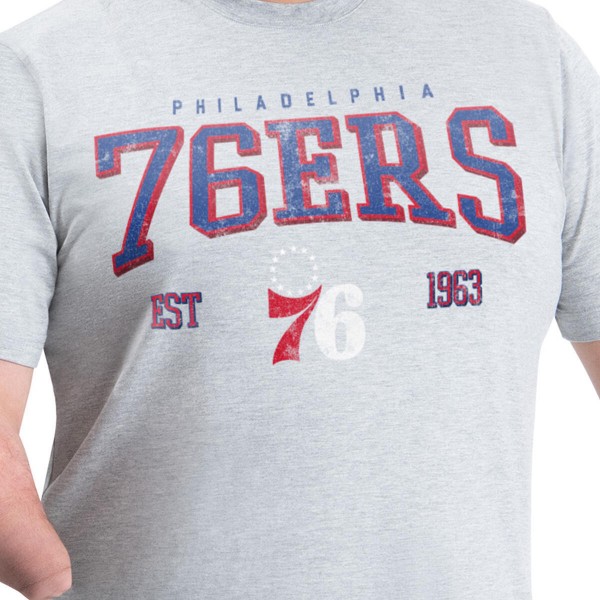 Philadelphia 76ers G-III Sports by Carl Banks Gray Adaptive Classic Team Spirit Short Sleeve T-Shirt