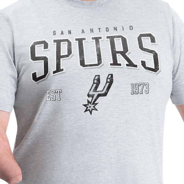 Футболка San Antonio Spurs G-III Sports by Carl Banks Gray Adaptive Classic Team Spirit Short Sleeve