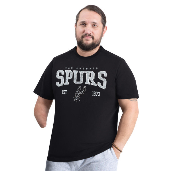 Футболка San Antonio Spurs G-III Sports by Carl Banks Black Adaptive Classic Team Spirit Short Sleeve
