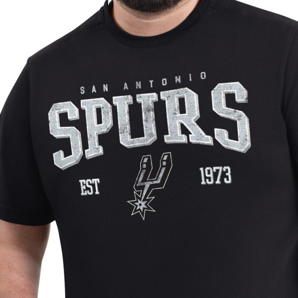 Футболка San Antonio Spurs G-III Sports by Carl Banks Black Adaptive Classic Team Spirit Short Sleeve