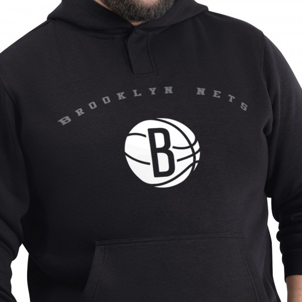 Brooklyn Nets G-III Sports by Carl Banks Black Adaptive Team Arc Fleece Hoodie