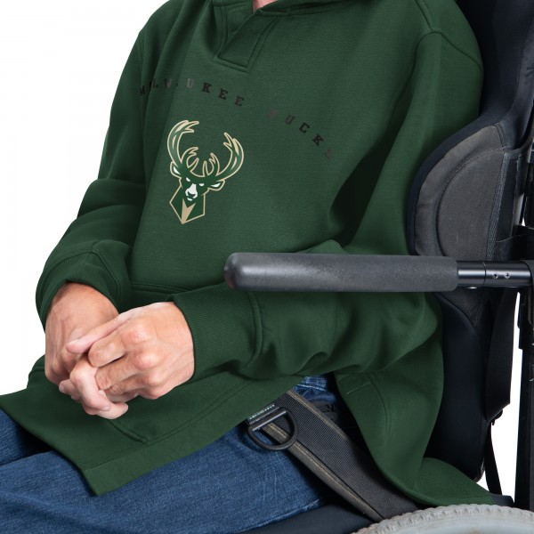Milwaukee Bucks G-III Sports by Carl Banks Green Adaptive Team Arc Fleece Hoodie