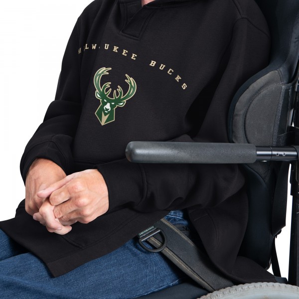 Milwaukee Bucks G-III Sports by Carl Banks Black Adaptive Team Arc Fleece Hoodie