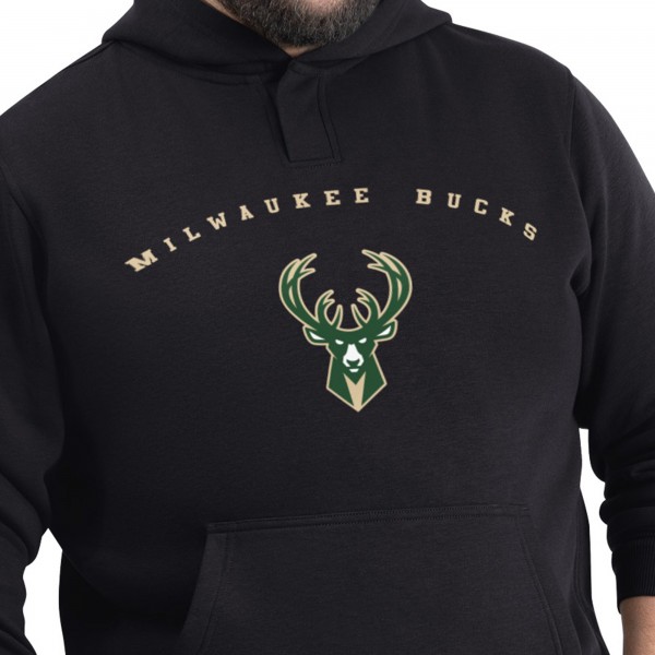 Milwaukee Bucks G-III Sports by Carl Banks Black Adaptive Team Arc Fleece Hoodie