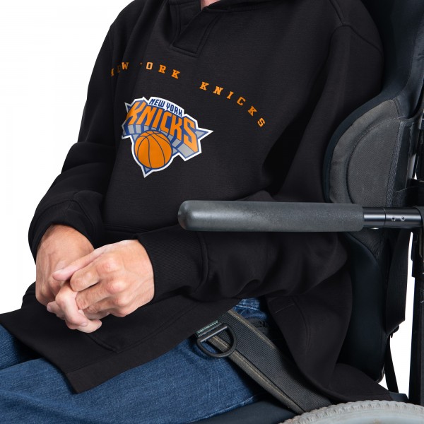 New York Knicks G-III Sports by Carl Banks Black Adaptive Team Arc Fleece Hoodie