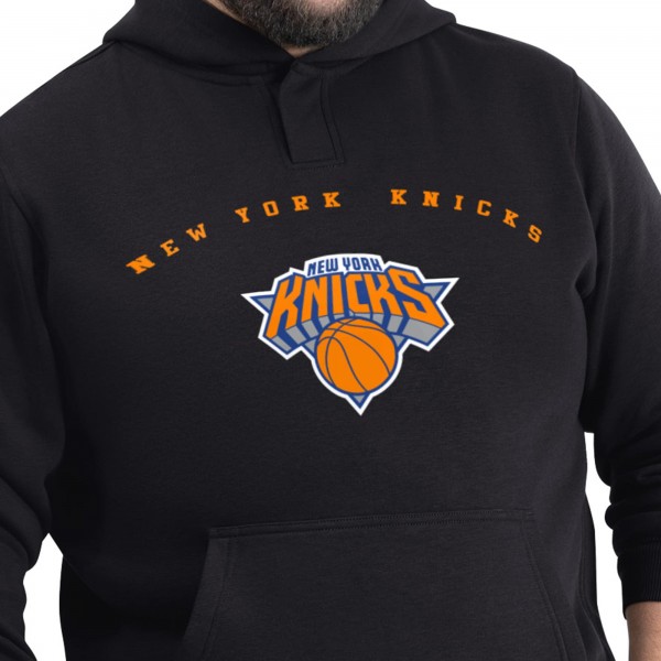 New York Knicks G-III Sports by Carl Banks Black Adaptive Team Arc Fleece Hoodie