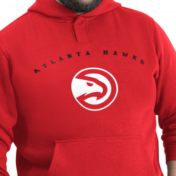 Толстовка Atlanta Hawks G-III Sports by Carl Banks Red Adaptive Team Arc Fleece