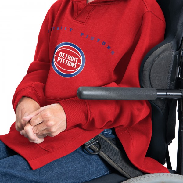 Detroit Pistons G-III Sports by Carl Banks Red Adaptive Team Arc Fleece Hoodie