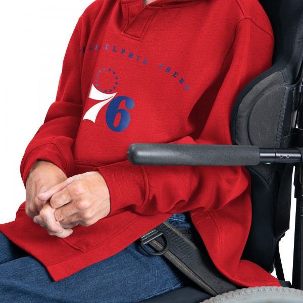 Philadelphia 76ers G-III Sports by Carl Banks Red Adaptive Team Arc Fleece Hoodie