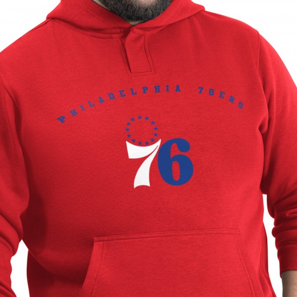 Philadelphia 76ers G-III Sports by Carl Banks Red Adaptive Team Arc Fleece Hoodie