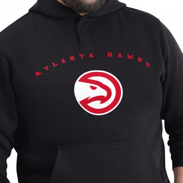 Толстовка Atlanta Hawks G-III Sports by Carl Banks Black Adaptive Team Arc Fleece