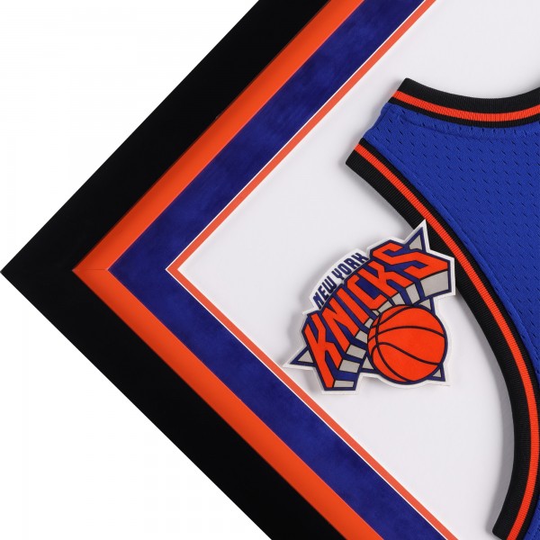 Carmelo Anthony New York Knicks Autographed Fanatics Authentic Deluxe Framed Blue Mitchell & Ness 2010-11 Swingman Jersey with HOF 25 Inscription