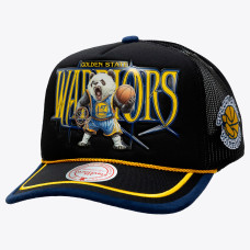 Бейсболка Golden State Warriors Mitchell & Ness x LRG Black Hardwood Classics Trucker