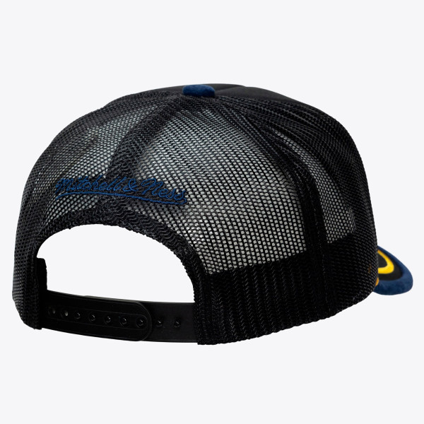 Бейсболка Golden State Warriors Mitchell & Ness x LRG Black Hardwood Classics Trucker