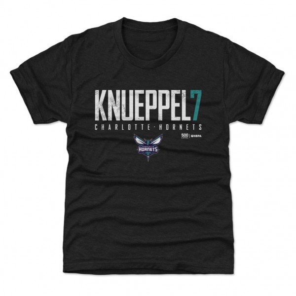 Подростковая Charlotte Hornets Kon Knueppel 500 Level Black Elite T-Shirt