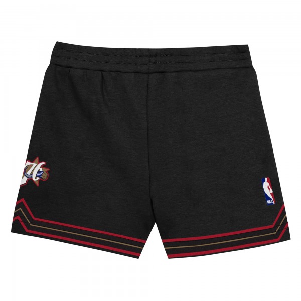 Toddler Philadelphia 76ers Allen Iverson Mitchell & Ness Black 2-Piece Play by Place T-Shirt & Shorts Set