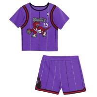 Toddler Toronto Raptors Vince Carter Mitchell & Ness Purple 2-Piece Play by Place T-Shirt & Shorts Set