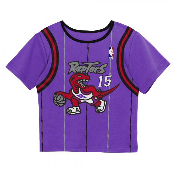 Toddler Toronto Raptors Vince Carter Mitchell & Ness Purple 2-Piece Play by Place T-Shirt & Shorts Set