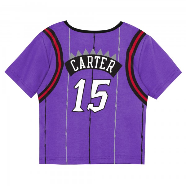 Toddler Toronto Raptors Vince Carter Mitchell & Ness Purple 2-Piece Play by Place T-Shirt & Shorts Set