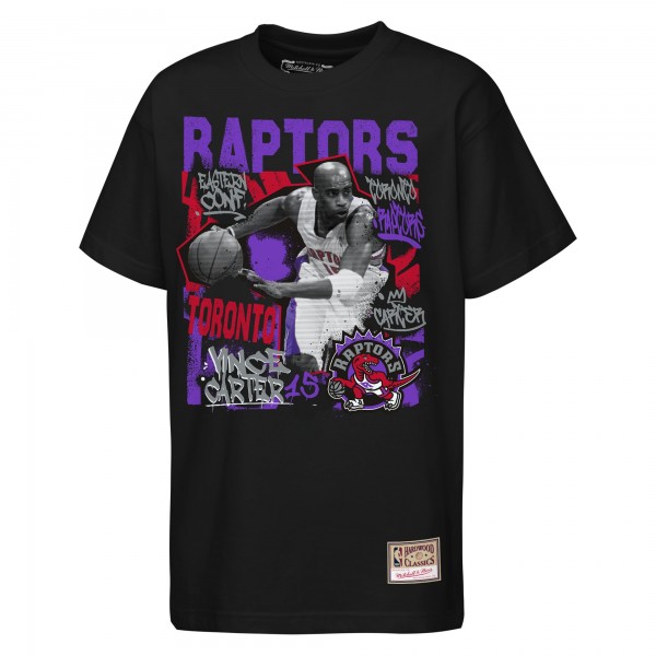 Подростковая Toronto Raptors Vince Carter Mitchell & Ness Black Star Moment T-Shirt
