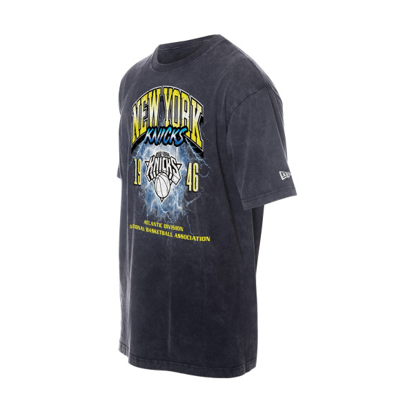 Футболка New York Knicks New Era Black Lifestyle Capsule Lightning Round Mineral Wash
