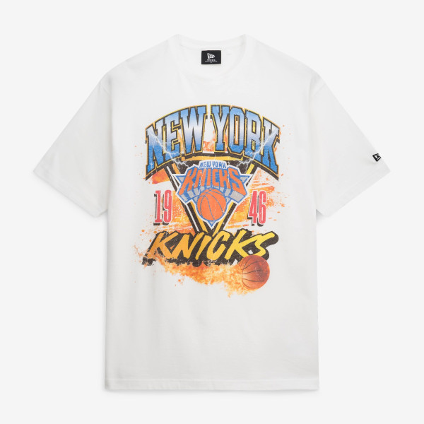 Футболка New York Knicks New Era White Lifestyle Capsule Basketball on Fire