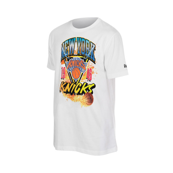 Футболка New York Knicks New Era White Lifestyle Capsule Basketball on Fire