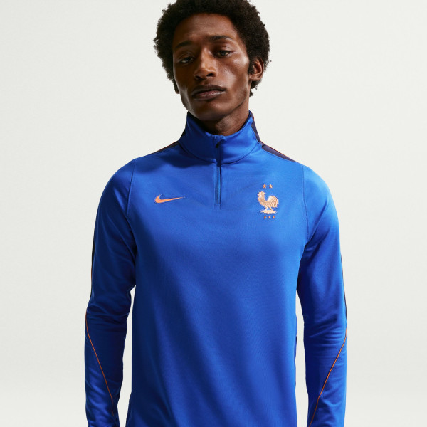 France National Team Nike 2026 Strike Dri-FIT Quarter-Zip Drill Top - Blue