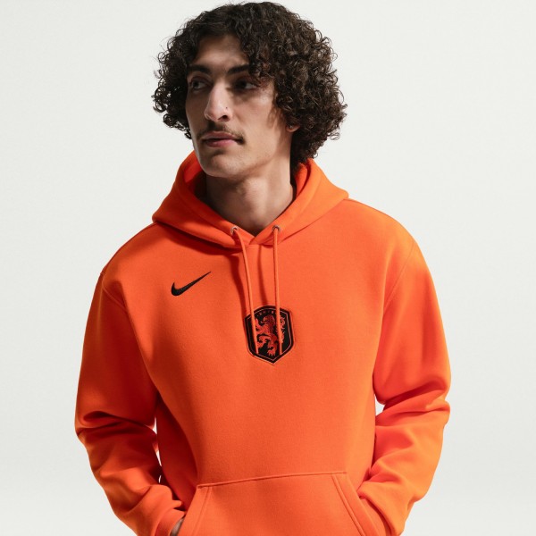 Netherlands National Team Nike Club Hoodie - Orange