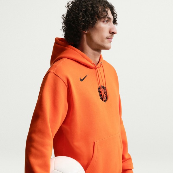 Netherlands National Team Nike Club Hoodie - Orange