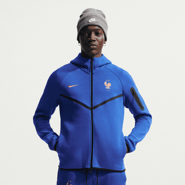 Толстовка France National Team Nike 2026 Tech Fleece Windrunner Raglan Full-Zip - Blue