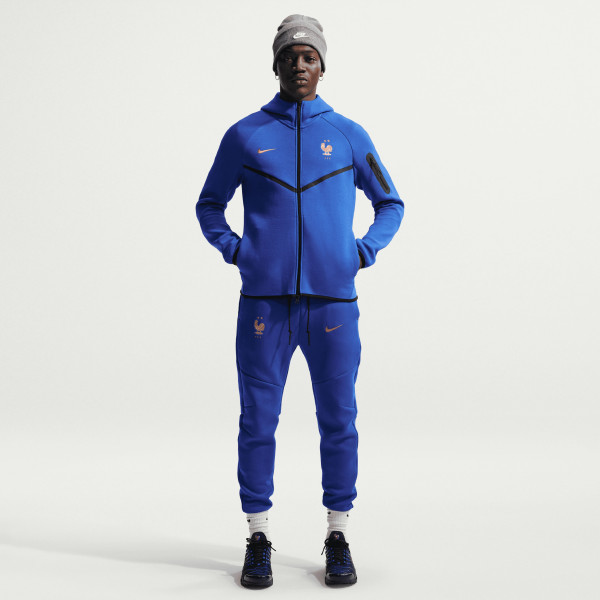 Толстовка France National Team Nike 2026 Tech Fleece Windrunner Raglan Full-Zip - Blue