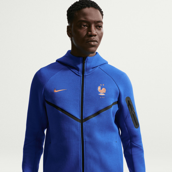 Толстовка France National Team Nike 2026 Tech Fleece Windrunner Raglan Full-Zip - Blue