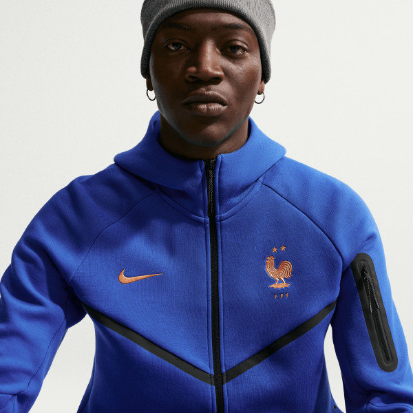 Толстовка France National Team Nike 2026 Tech Fleece Windrunner Raglan Full-Zip - Blue