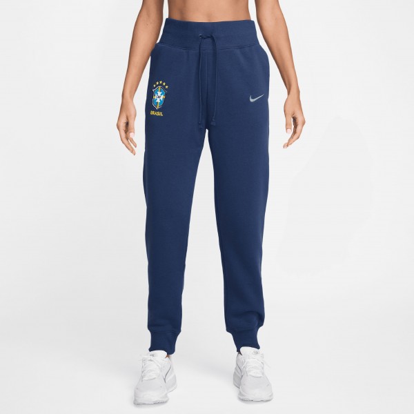 Brazil National Team Nike WoPhoenix Fleece High-Waisted Pants - Blue