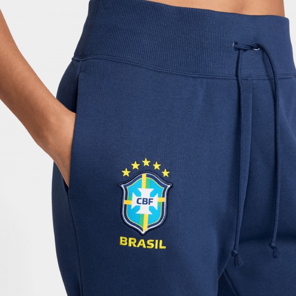 Brazil National Team Nike WoPhoenix Fleece High-Waisted Pants - Blue