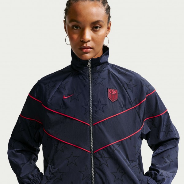 USMNT Nike WoWindrunner UV Woven Full-Zip Jacket - Navy